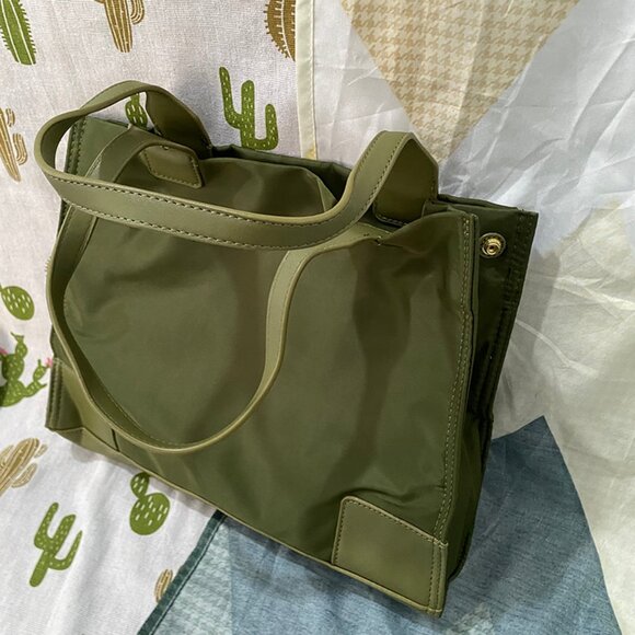 Tory Burch Dark Green Nylon Women's Handbag - Picture 10 of 12